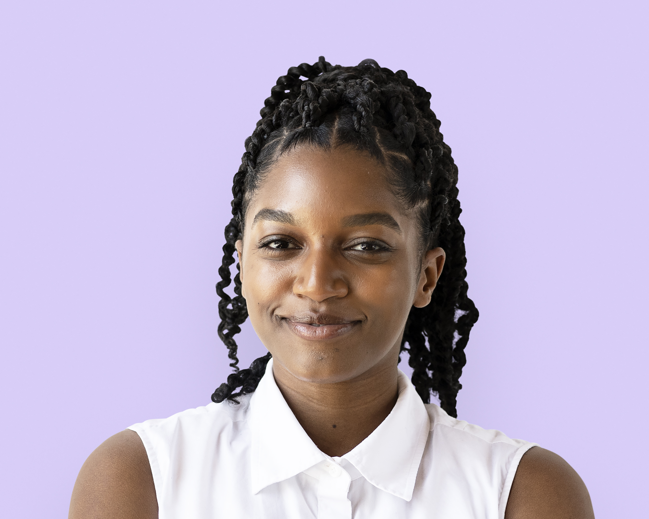portrait of a cheerful black lady portrait of a cheerful black lady