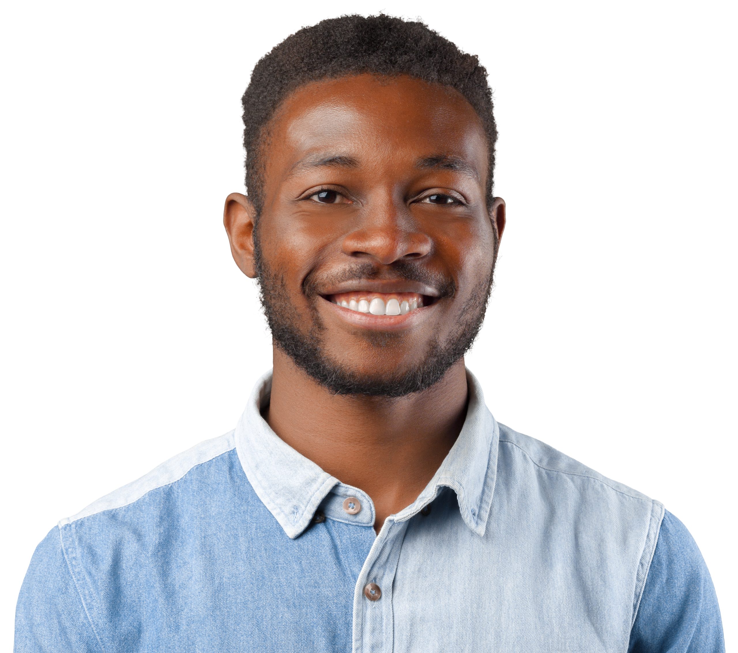 casual young african man smiling isolated on white casual young african man smiling isolated on white